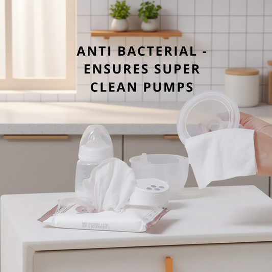 Momcozy Natural Breast Pump Wipes On-the-Go Cleaning Pack of 3