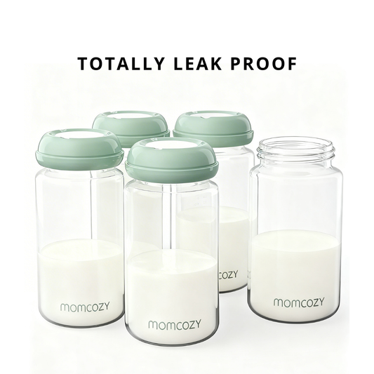 Momcozy Natural Baby Bottle 11oz 4PCS BPA-Free Wide-Neck Bottle