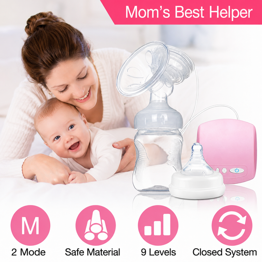 Double Electric Breast Pump Rechargeable BPA Free with 16 Suction Levels