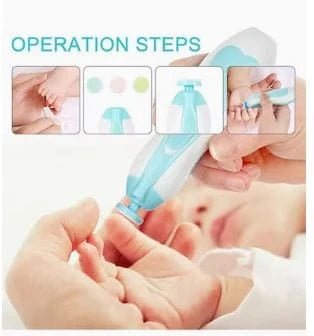 6-in-1 Baby Electric Nail File with LED Light | Safe Baby Nail Trimmer