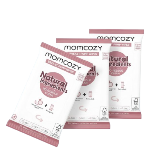 Momcozy Natural Breast Pump Wipes On-the-Go Cleaning Pack of 3