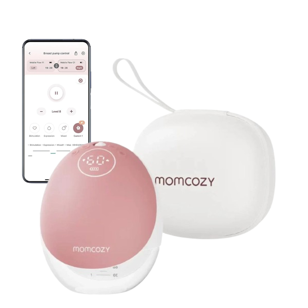 Momcozy M9 Single Mobile Flow Hands-Free Breast Pump Maroon