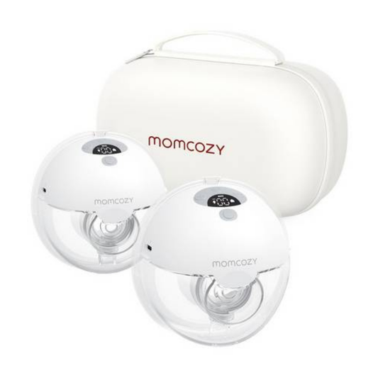 مضخة الثدي Momcozy All-in-One M5 المزدوجة القابلة للارتداء بدون استخدام اليدين، 3 أوضاع، 9 مستويات، رمادي