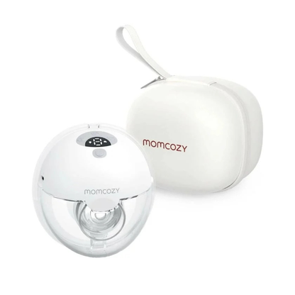 مضخة الثدي Momcozy All-in-One M5 أحادية الاستخدام قابلة للارتداء، 3 أوضاع، 9 مستويات، لون رمادي