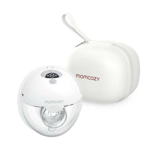 مضخة الثدي Momcozy All-in-One M5 أحادية الاستخدام قابلة للارتداء، 3 أوضاع، 9 مستويات، لون رمادي