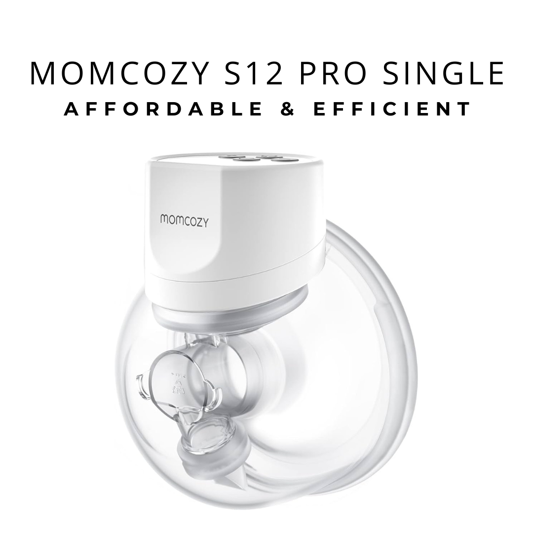 مضخة الثدي Momcozy S12 Pro الفردية القابلة للارتداء، شفط قابل للتعديل، 3 أوضاع، لون أبيض