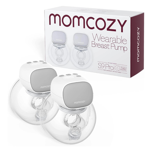 مضخة الثدي الذكية Momcozy S9 Pro Double المحدثة القابلة للارتداء، لون أبيض، بدون استخدام اليدين
