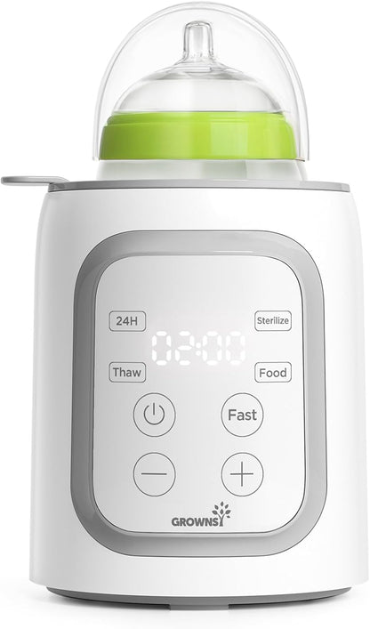 GROWNSY 10-in-1 Fast Baby Bottle Warmer & Sterilizer | Smart Milk Warmer
