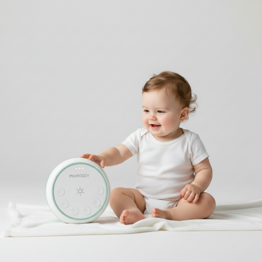 جهاز Momcozy المحمول لإصدار الضوضاء البيضاء مع ضوء ليلي