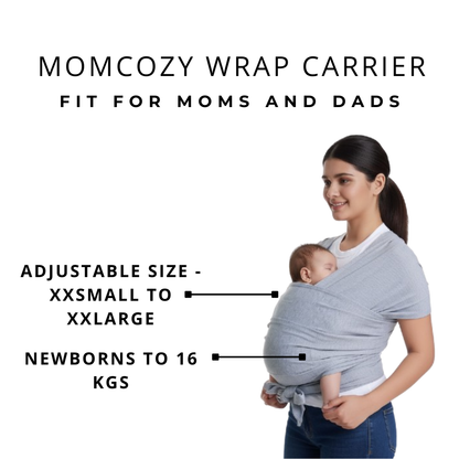 حاملة أطفال Momcozy بدون استخدام اليدين، ناعمة ومريحة للدعم
