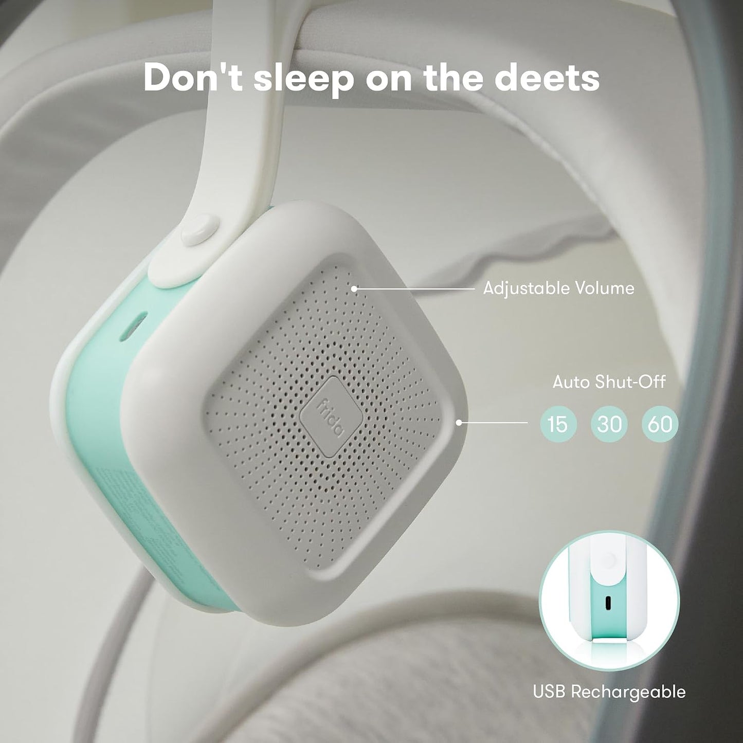 Frida Baby 2-in-1 Portable Sound Machine & Nightlight – White Noise for Baby Sleep