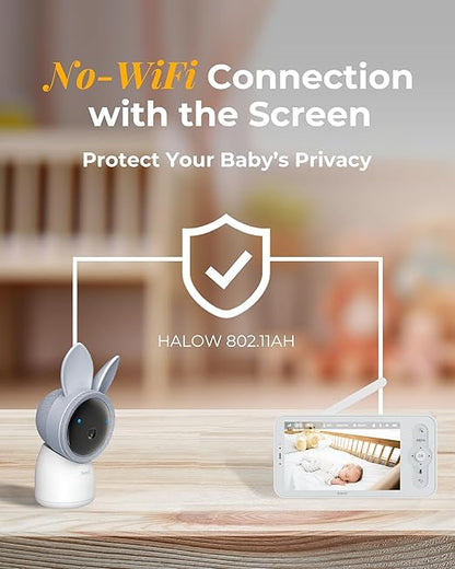 ARENTI AInanny Baby Monitor with 2 Cameras, 5" Display, 2K Video, Cry & Motion Detection