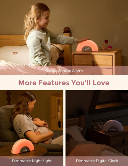 Momcozy WN05 Baby Sound Machine & Night Light with App Control, White Noise & Sunrise Alarm