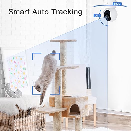 ARENTI P2Q-Speed12 4MP Indoor Security Camera with 355° Pan & Tilt, 5GHz WiFi & Night Vision