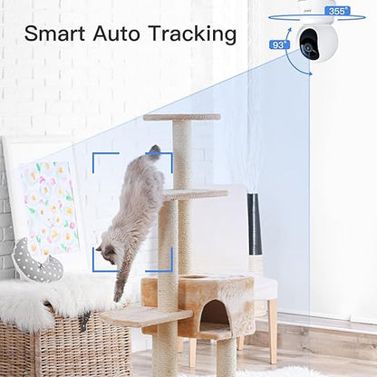 ARENTI P2Q-Speed12 4MP Indoor Security Camera with 355° Pan & Tilt, 5GHz WiFi & Night Vision