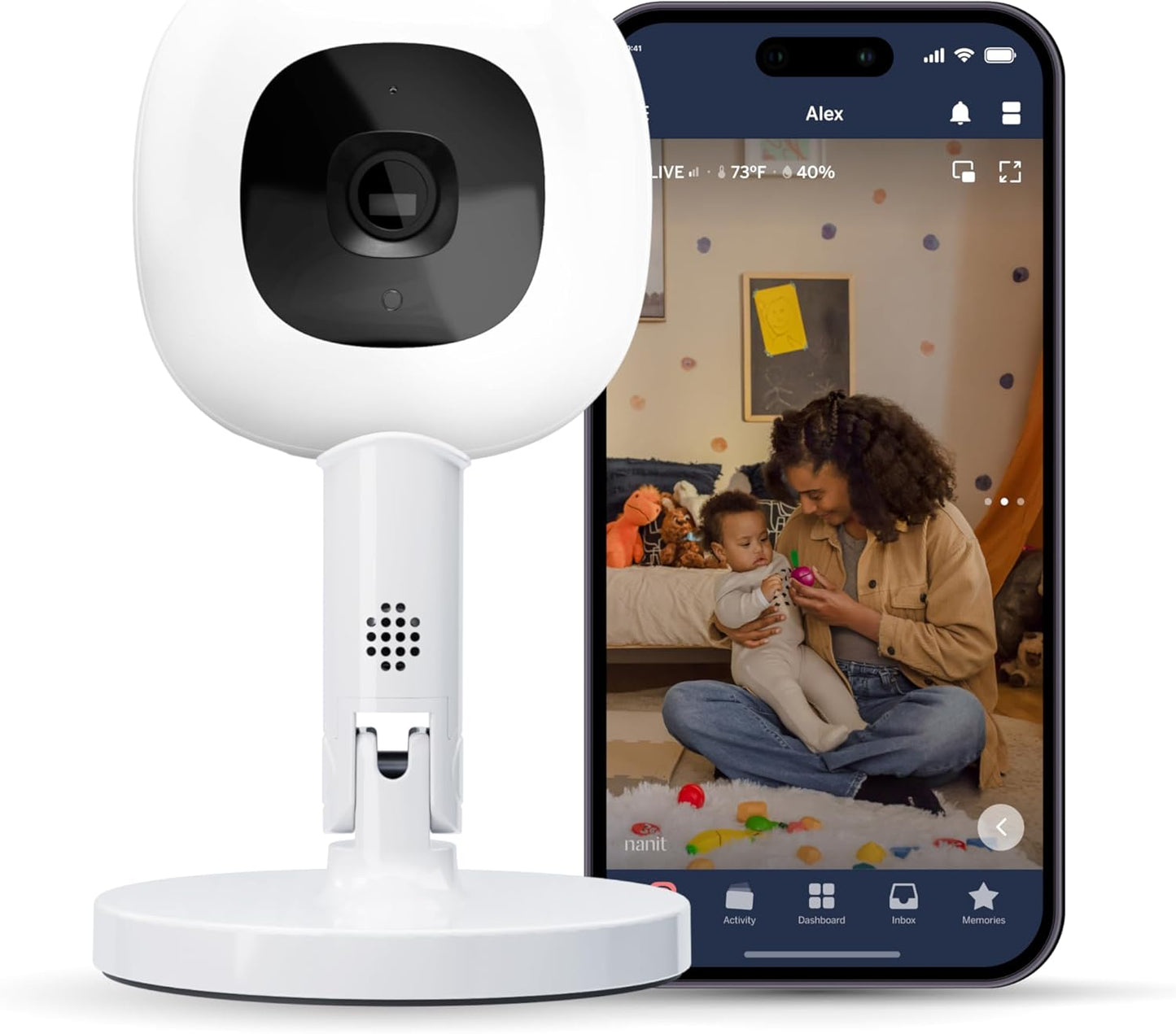 Nanit Pro Smart Baby Monitor with Flex Stand | 1080p WiFi Camera