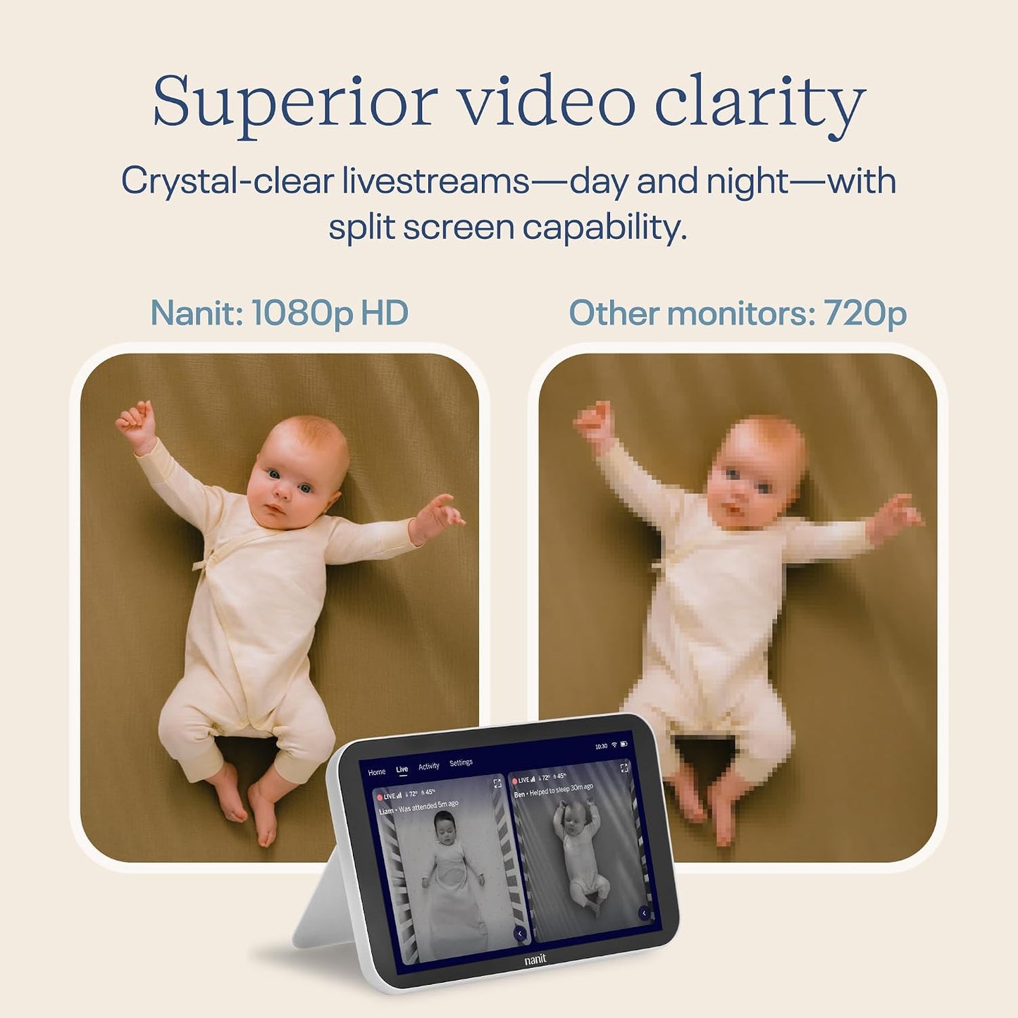 Nanit Display Screen for Smart Baby Monitor – 8" HD Touchscreen