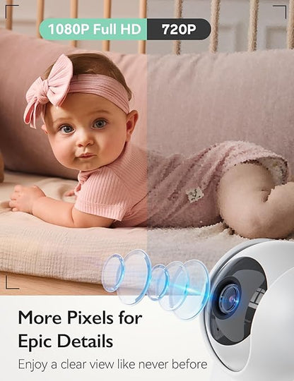 Momcozy BM03 Video Baby Monitor 5.5" 1080P Full HD WiFi-Free Monitor with Night Vision