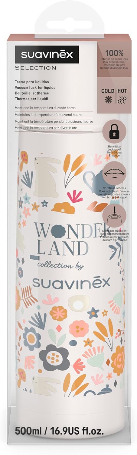Suavinex 500ml Stainless Steel Thermos Flask for Newborns
