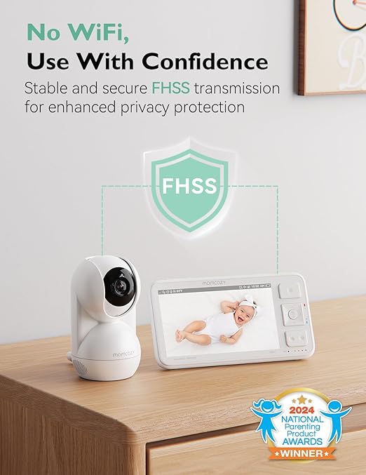 Momcozy BM03 Video Baby Monitor 5.5" 1080P Full HD WiFi-Free Monitor with Night Vision