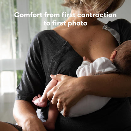 Frida Mom Delivery & Nursing Gown – Soft Labor & Breastfeeding Hospital Gown