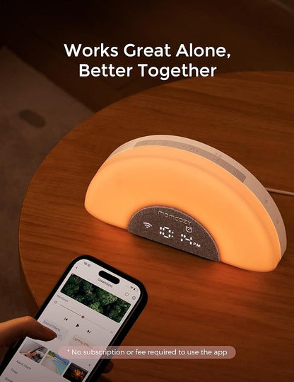 Momcozy WN05 Baby Sound Machine & Night Light with App Control, White Noise & Sunrise Alarm
