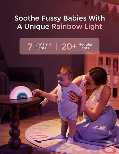 Momcozy WN05 Baby Sound Machine & Night Light with App Control, White Noise & Sunrise Alarm