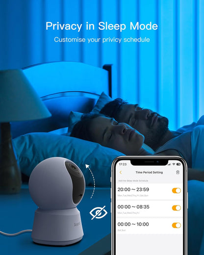 Arenti P2Q 4MP Smart Indoor Security Camera with Auto Tracking, Night Vision & Two-Way Audio