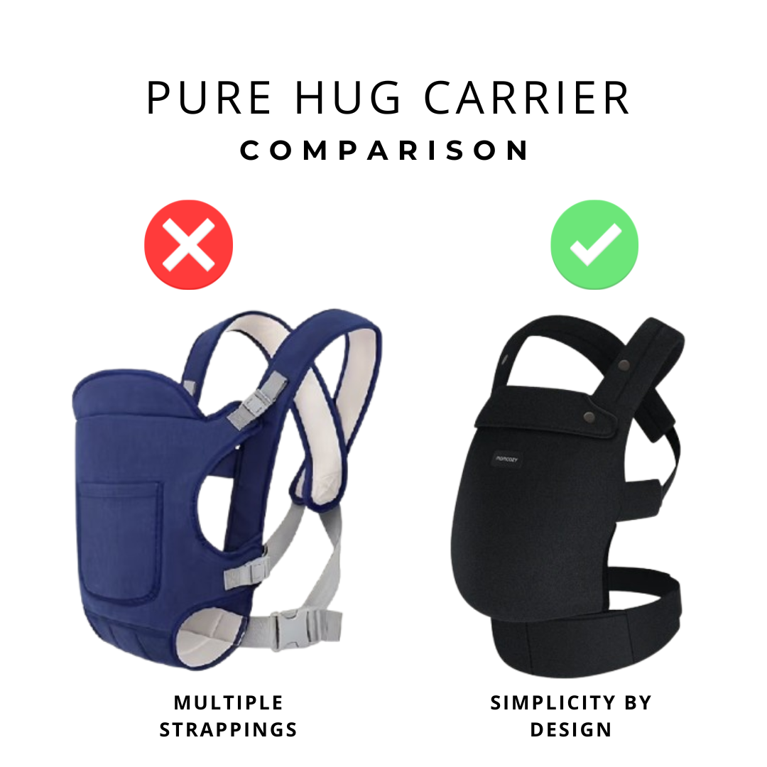 حاملة الأطفال Momcozy Pure Hug آمنة وناعمة وتوفر حرية الحركة للأطفال
