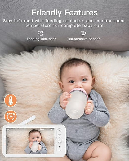 ARENTI B2Kit Baby Monitor with Camera & Audio, 5" Display, 1080P Smart Baby Monitor