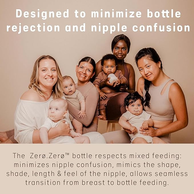 Suavinex Zero Zero Anti-Colic Baby Bottle 2-Pack 180ml | Adaptable Flow Nipple
