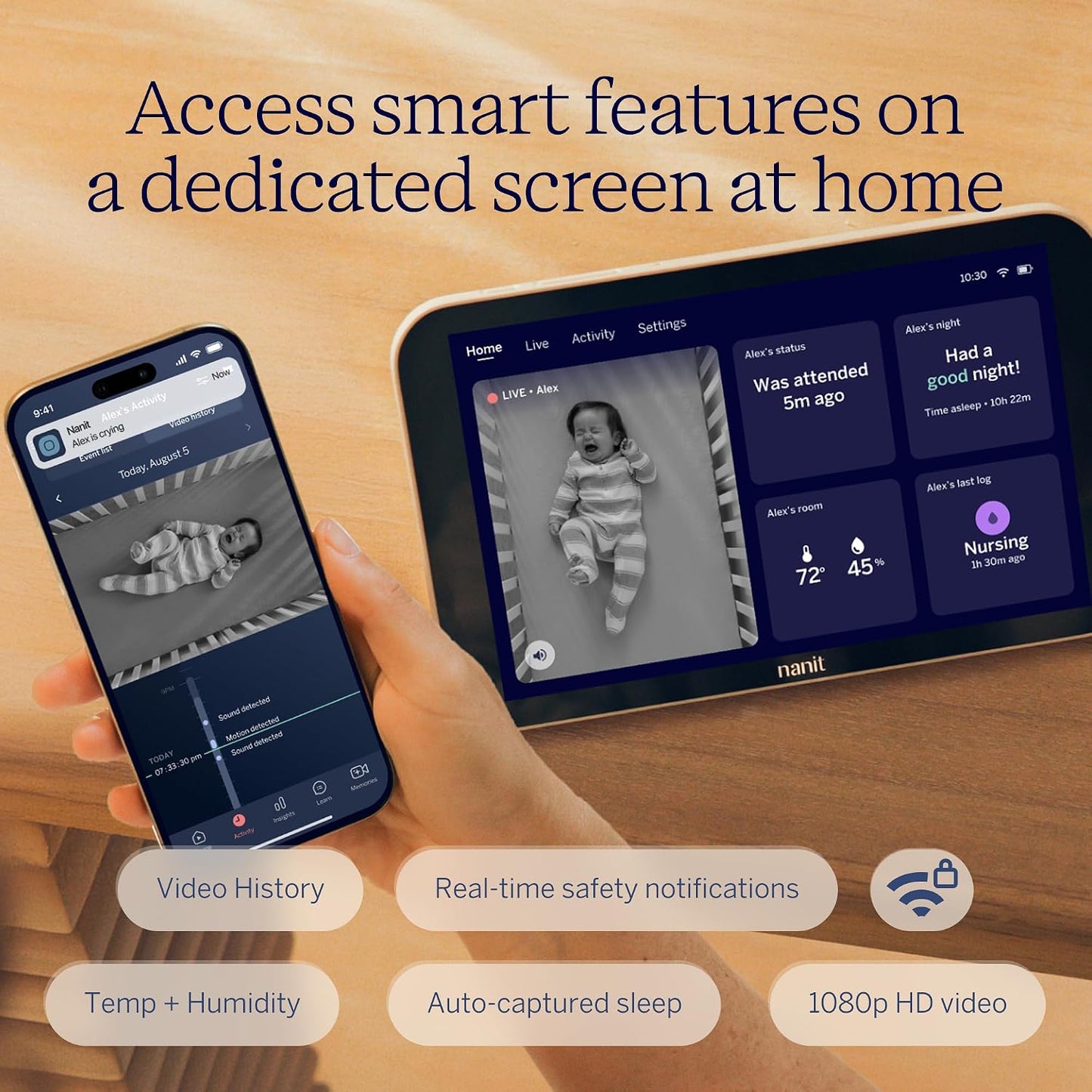 Nanit Display Screen for Smart Baby Monitor – 8" HD Touchscreen