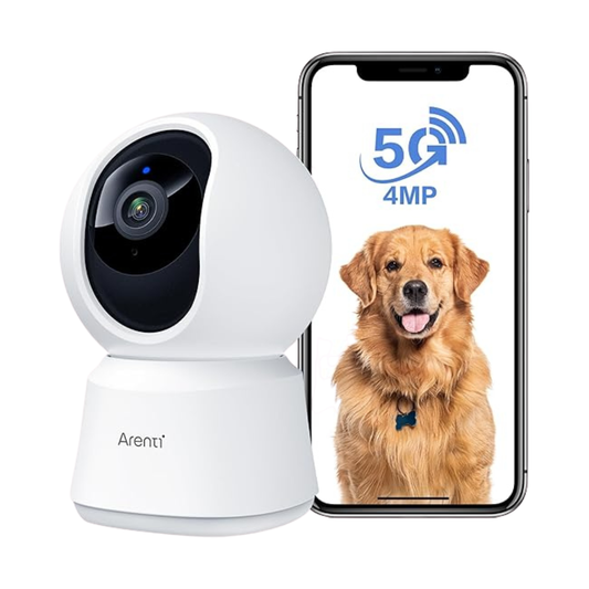 Arenti P2Q 4MP Smart Indoor Security Camera with Auto Tracking, Night Vision & Two-Way Audio