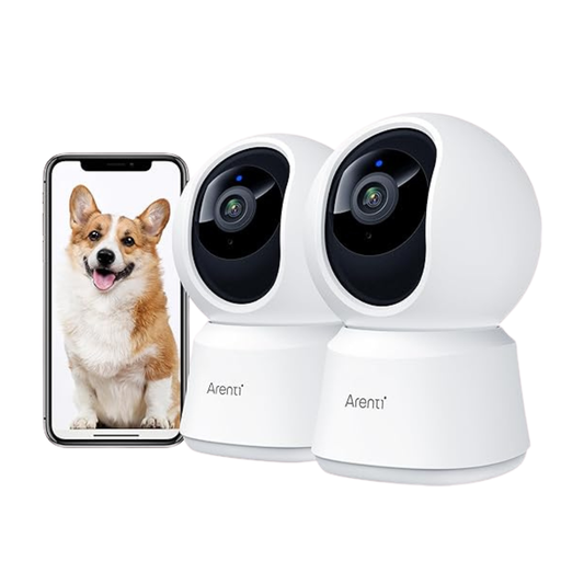 ARENTI P2Q-Speed12 4MP Indoor Security Camera with 355° Pan & Tilt, 5GHz WiFi & Night Vision