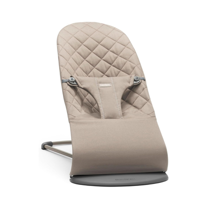 BabyBjörn Bouncer Bliss Sand Grey Cotton Quilt – 2-in-1 Baby Bouncer & Toddler Chair