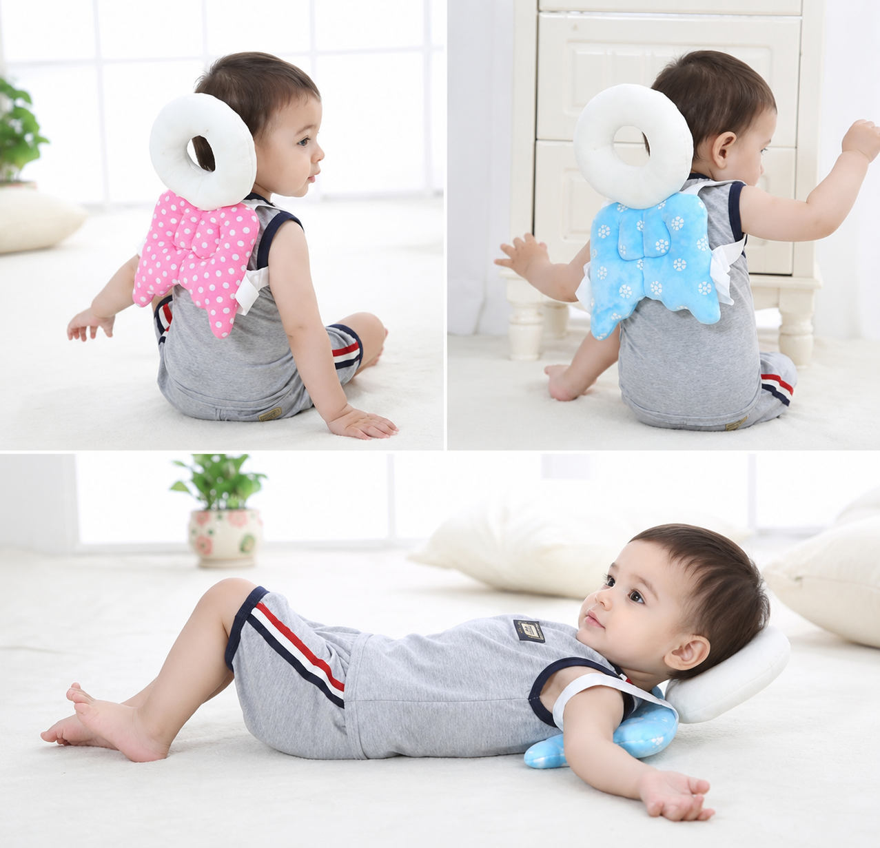 Baby Head Protection Safety Pillow Backpack Anti-Fall Head Protector Cushion