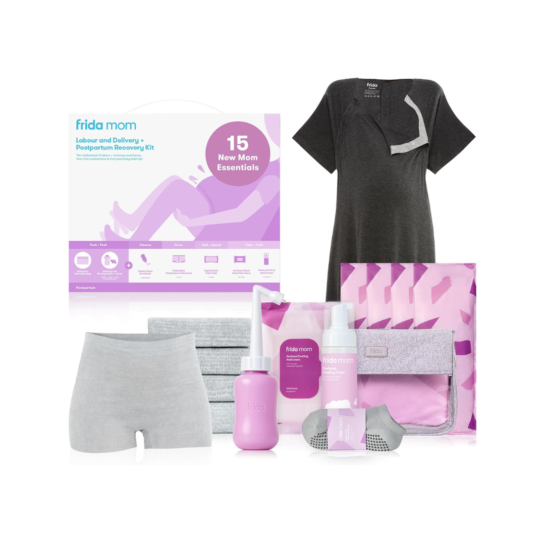 Frida Mom Postpartum Recovery Essentials Kit + Labour & Delivery Hospital Kit