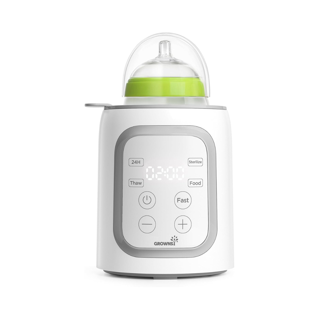 GROWNSY 10-in-1 Fast Baby Bottle Warmer & Sterilizer | Smart Milk Warmer