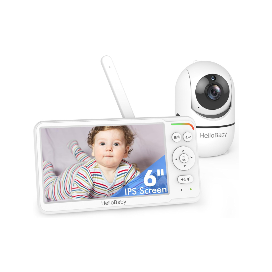 HelloBaby HB6560 6" IPS Baby Monitor with Camera No WiFi