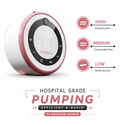 Momcozy V1 Pro Hospital-Grade Double Powerful Wearable Breast Pump White