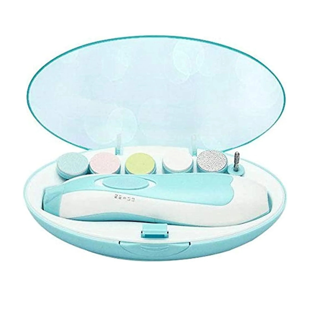 6-in-1 Baby Electric Nail File with LED Light | Safe Baby Nail Trimmer