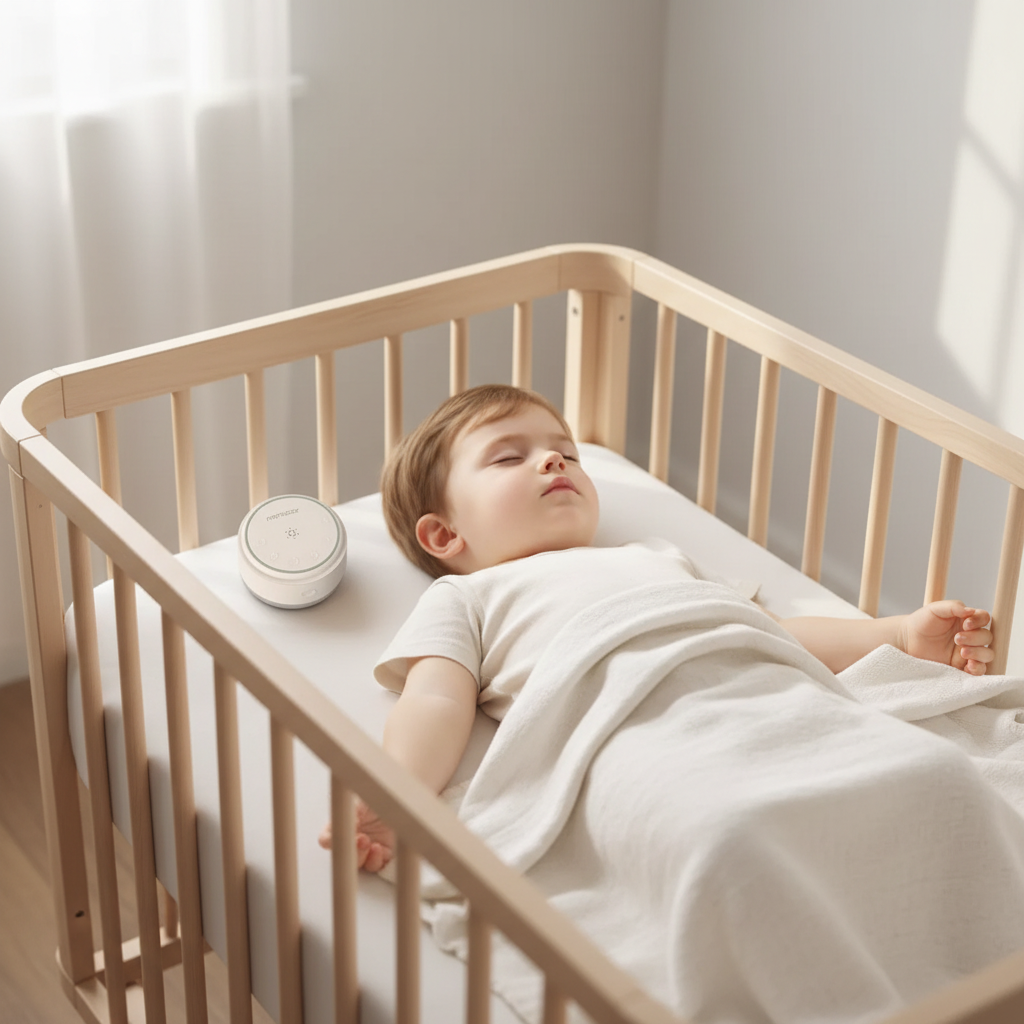 جهاز Momcozy المحمول لإصدار الضوضاء البيضاء مع ضوء ليلي