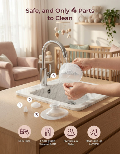 Momcozy All-in-One M5 Double "Smart" Hands Free Wearable Breast Pump 3 Modes 9 Levels Cozy Red