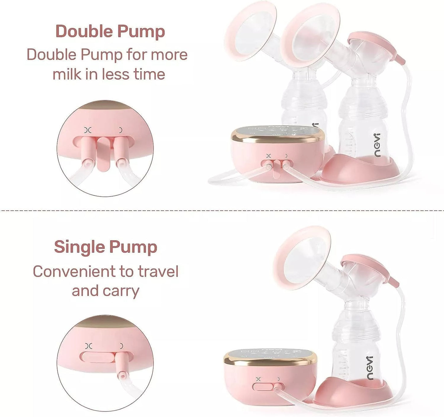 NCVI 8782 Double Wearable Breast pump for modern moms In Dubai