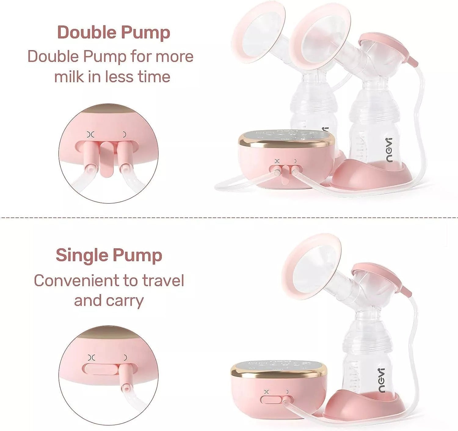 NCVI 8782 Double Wearable Breast pump for modern moms In Dubai